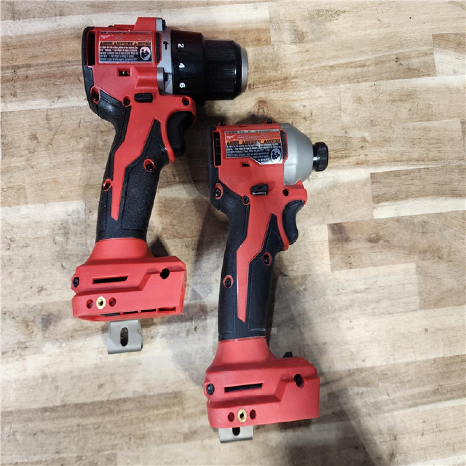 HOUSTON LOCATION - AS-IS M18 18-Volt Lithium-Ion Brushless Cordless Compact Hammer Drill/Impact Combo Kit (2-Tool) with (2) Batteries  Bag