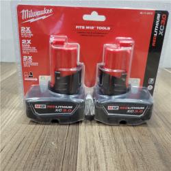 NEW! Milwaukee M12 12-Volt Lithium-Ion XC Extended Capacity 3.0Ah Battery Pack 3.0Ah (2-Pack)