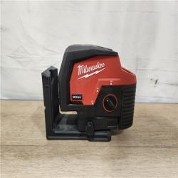 AS-IS- Milwaukee 12-Volt Lithium-Ion Cordless Green 125 ft. Cross Line and Plumb Points Laser Level (Tool-Only)