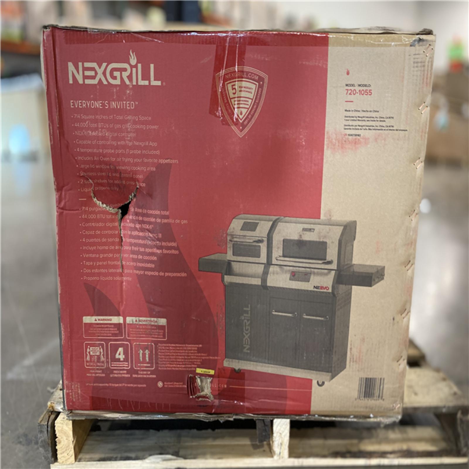 DALLAS LOCATION - Nexgrill Neevo 720 Plus Propane Gas Digital Smart Grill in Black with Air Fryer Oven
