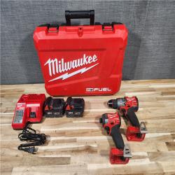 HOUSTON LOCATION - AS-IS Milwaukee  FUEL 18V Lithium-Ion Brushless Cordless Hammer Drill and Impact Driver Combo Kit