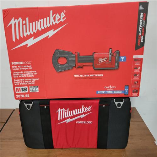 California NEW Milwaukee M18 12T Latched Linear Crimper Kit  Includes (2) Batteries  Charger & Bag
