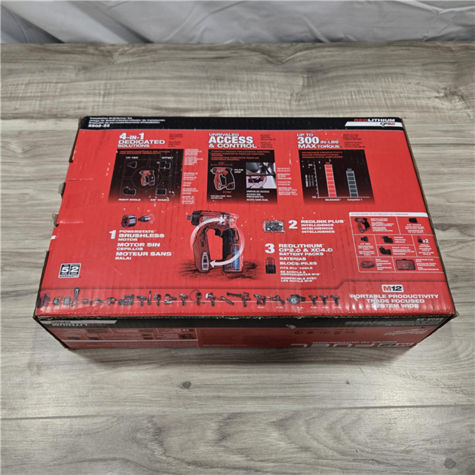 NEW! - Milwaukee 2505-22 M12 FUEL Cordless Installation Drill Driver Kit