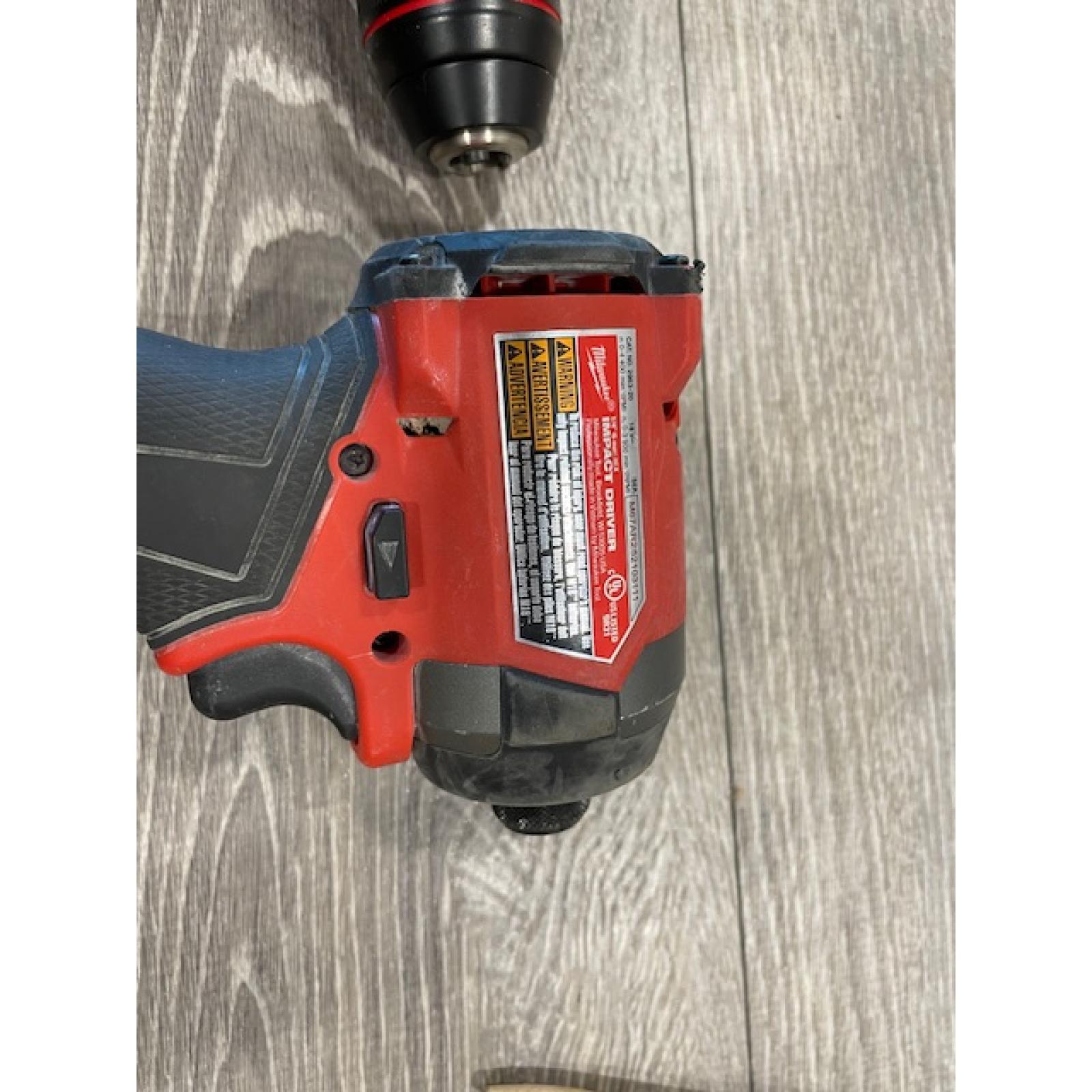 AS-IS Milwaukee FUEL 18V Lithium-Ion Brushless Cordless Hammer Drill and Impact Driver Combo Kit