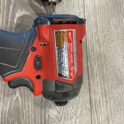 AS-IS Milwaukee FUEL 18V Lithium-Ion Brushless Cordless Hammer Drill and Impact Driver Combo Kit