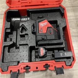 AS-IS Milwaukee 12-Volt Lithium-Ion Cordless Green 250 ft. 3-Plane Laser Level Kit