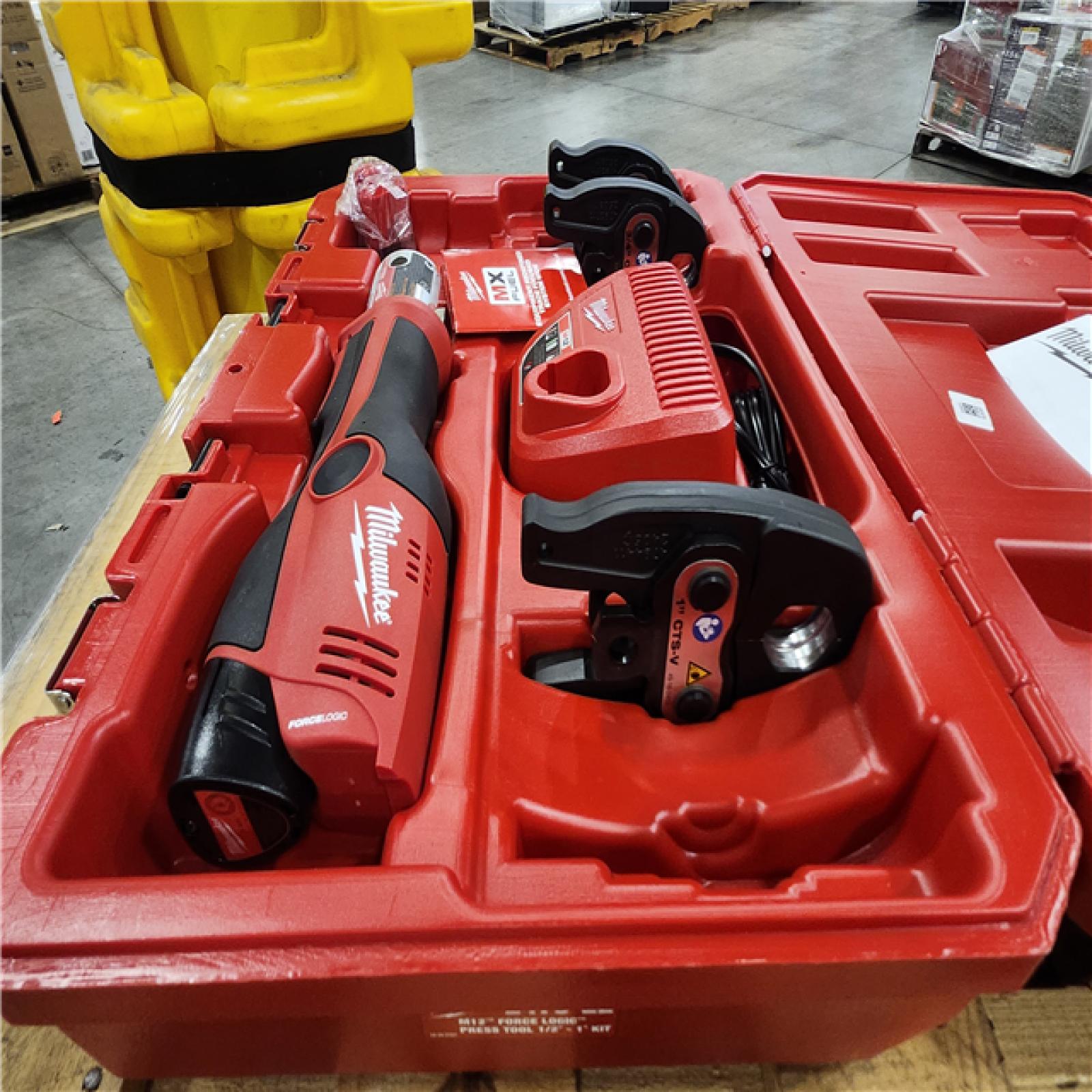 DALLLAS LOCATION - Milwaukee M12 12-Volt Lithium-Ion Force Logic Cordless Press Tool Kit (3 Jaws Included) with Two 1.5 Ah Battery and Hard Case
