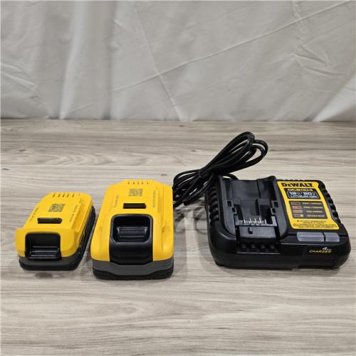 AS-IS Dewalt 20V MAX POWERSTACK Lithium-Ion Batteries and Charger Starter Kit (1.7 Ah/5 Ah) - DCBP315-2C