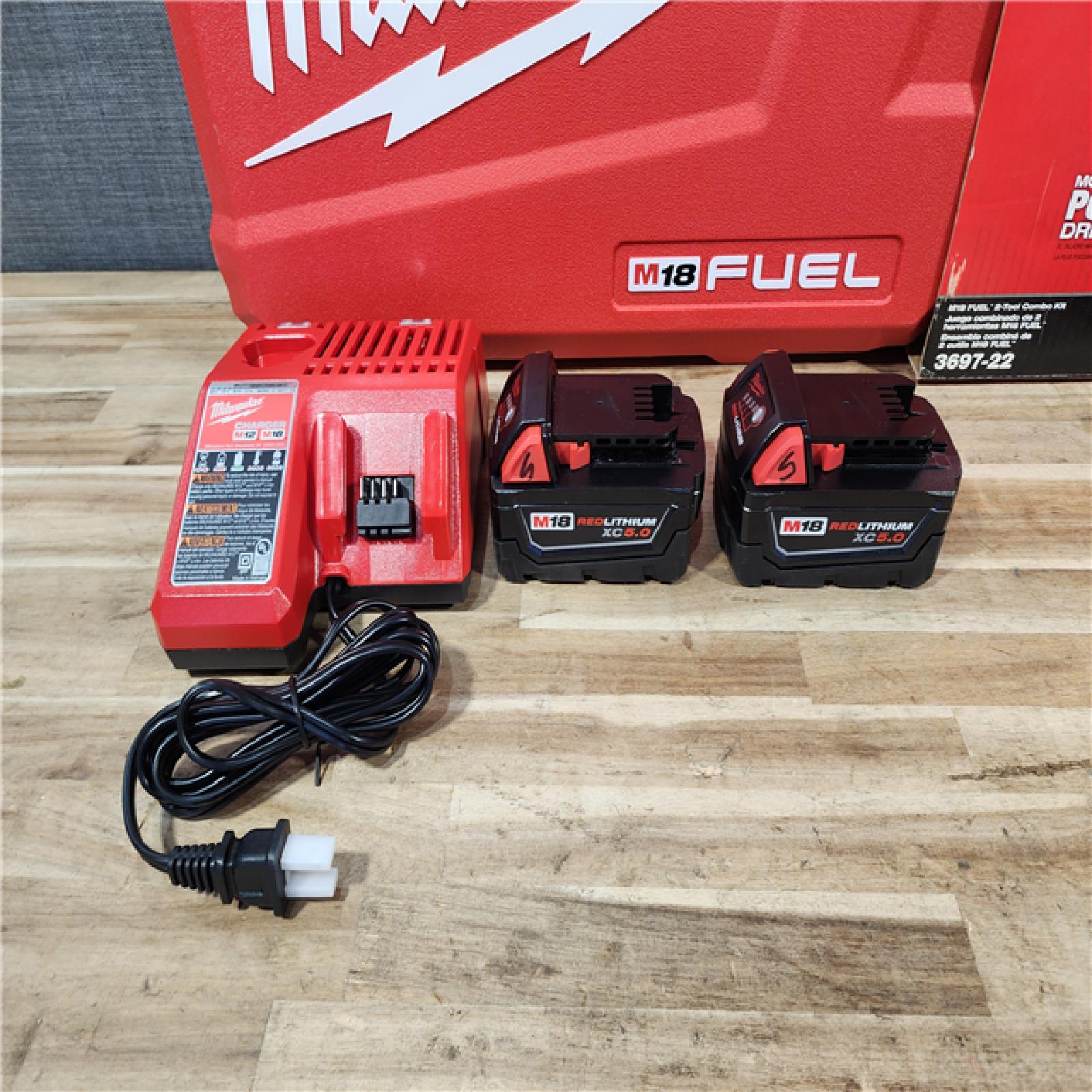 HOUSTON LOCATION - AS-IS (APPEARS LIKE NEW) Milwaukee FUEL 18V Lithium-Ion Brushless Cordless Hammer Drill and Impact Driver Combo Kit