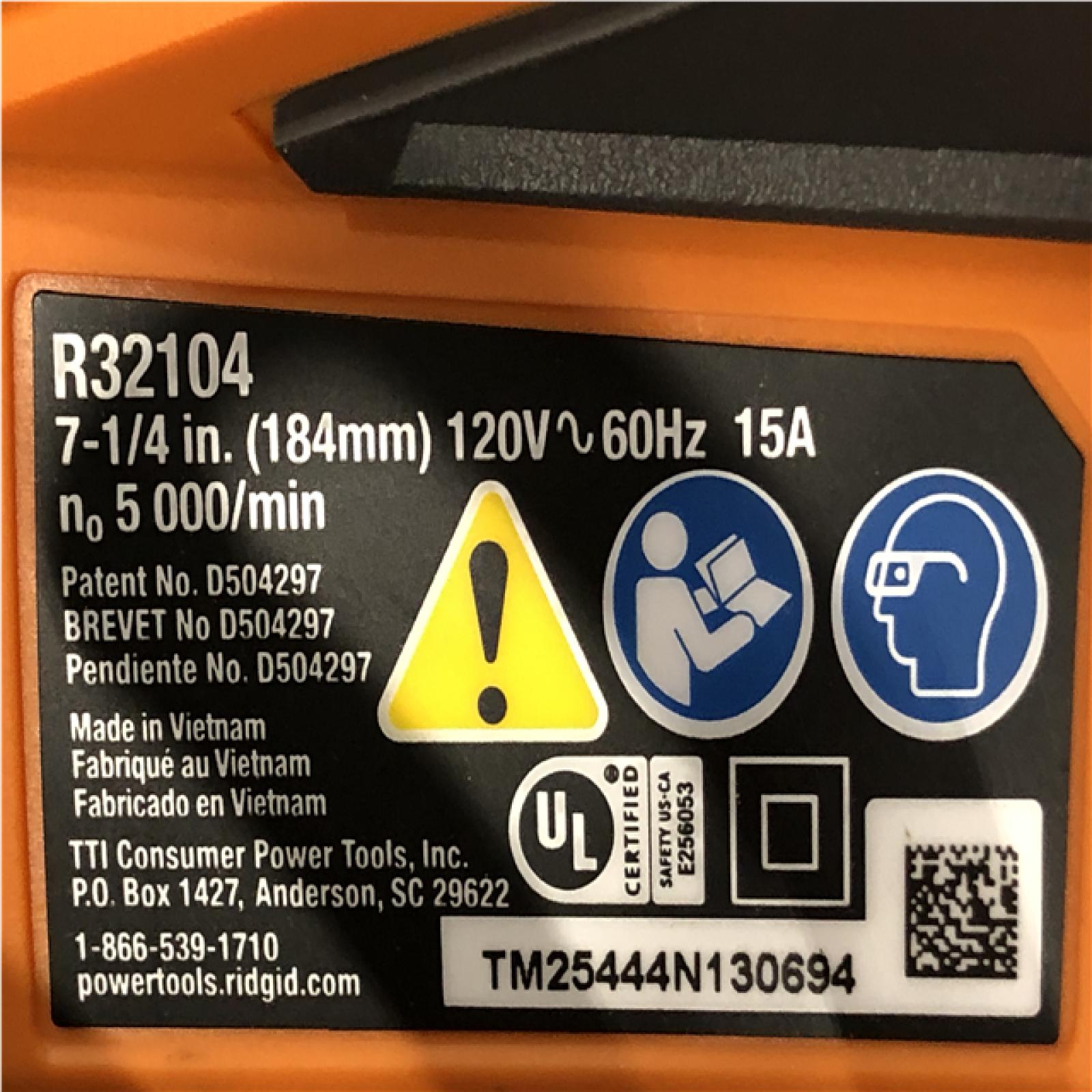 AS-IS RIDGID THRUCOOL 15 Amp 7-1/4 in. Worm Drive Circular Saw