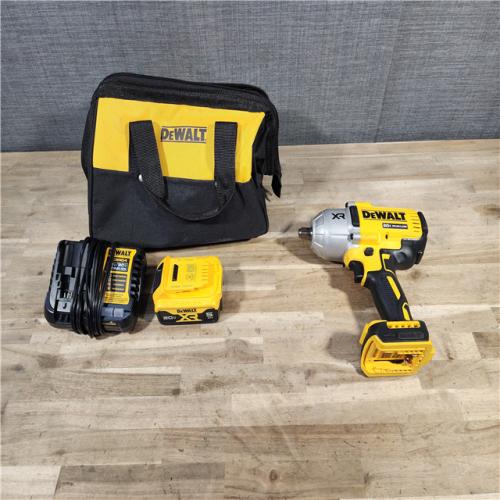 HOUSTON LOCATION - AS-IS Dewalt 20V MAX Lithium-Ion Cordless 1/2 in. Impact Wrench Kit W/ BATTERY & CHARGER