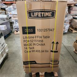 Phoenix Location NEW 14 Pack Lifetime 6 ft. Fold-in-Half Table: Almond Pallet