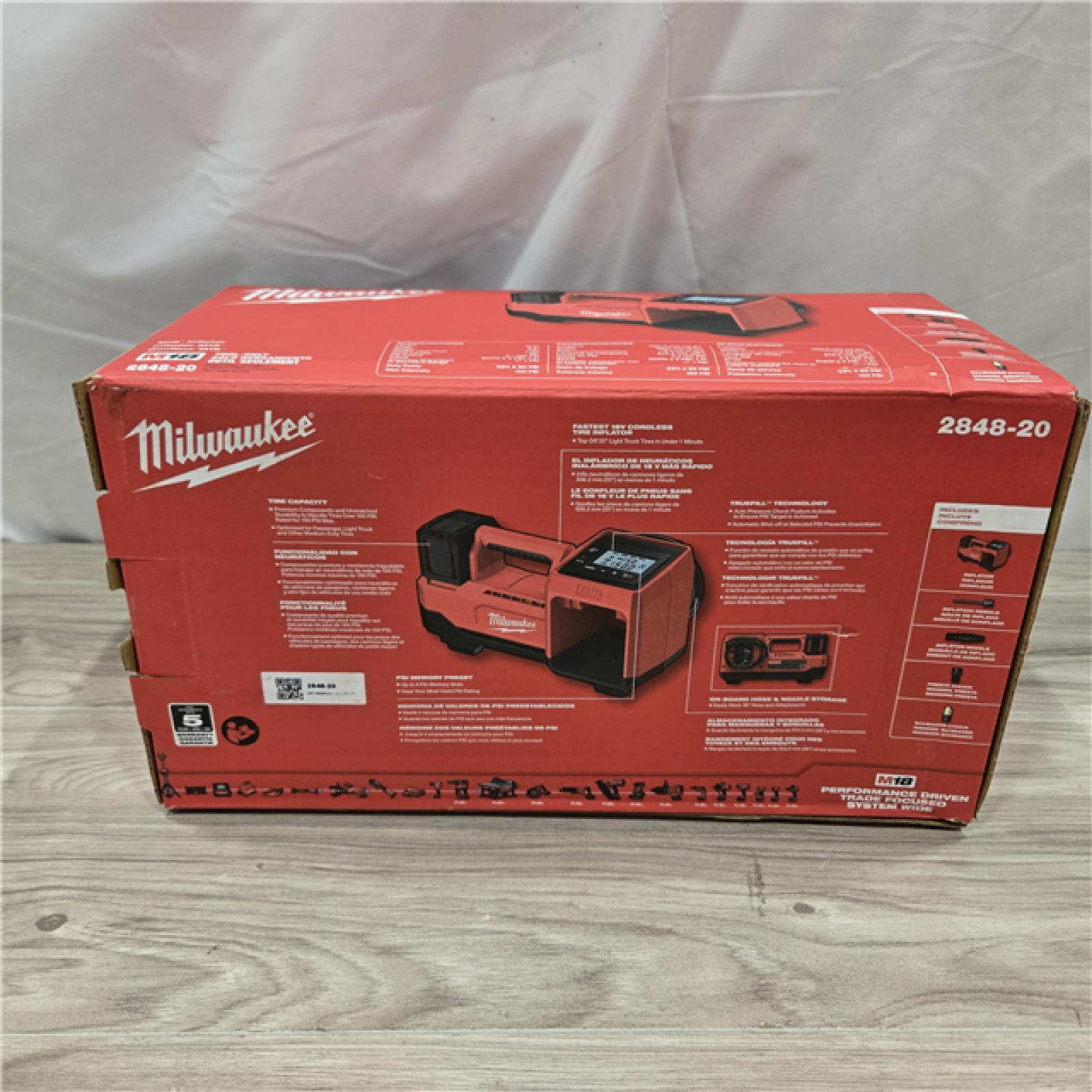 NEW! - Milwaukee M18 18 V 150 PSI Tire Inflator (Tool Only)