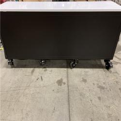 DALLAS LOCATION- Husky Tool Storage Heavy Duty 96 in. W x 24 in. D Matte Black Mobile Workbench Cabinet with Stainless Steel Top