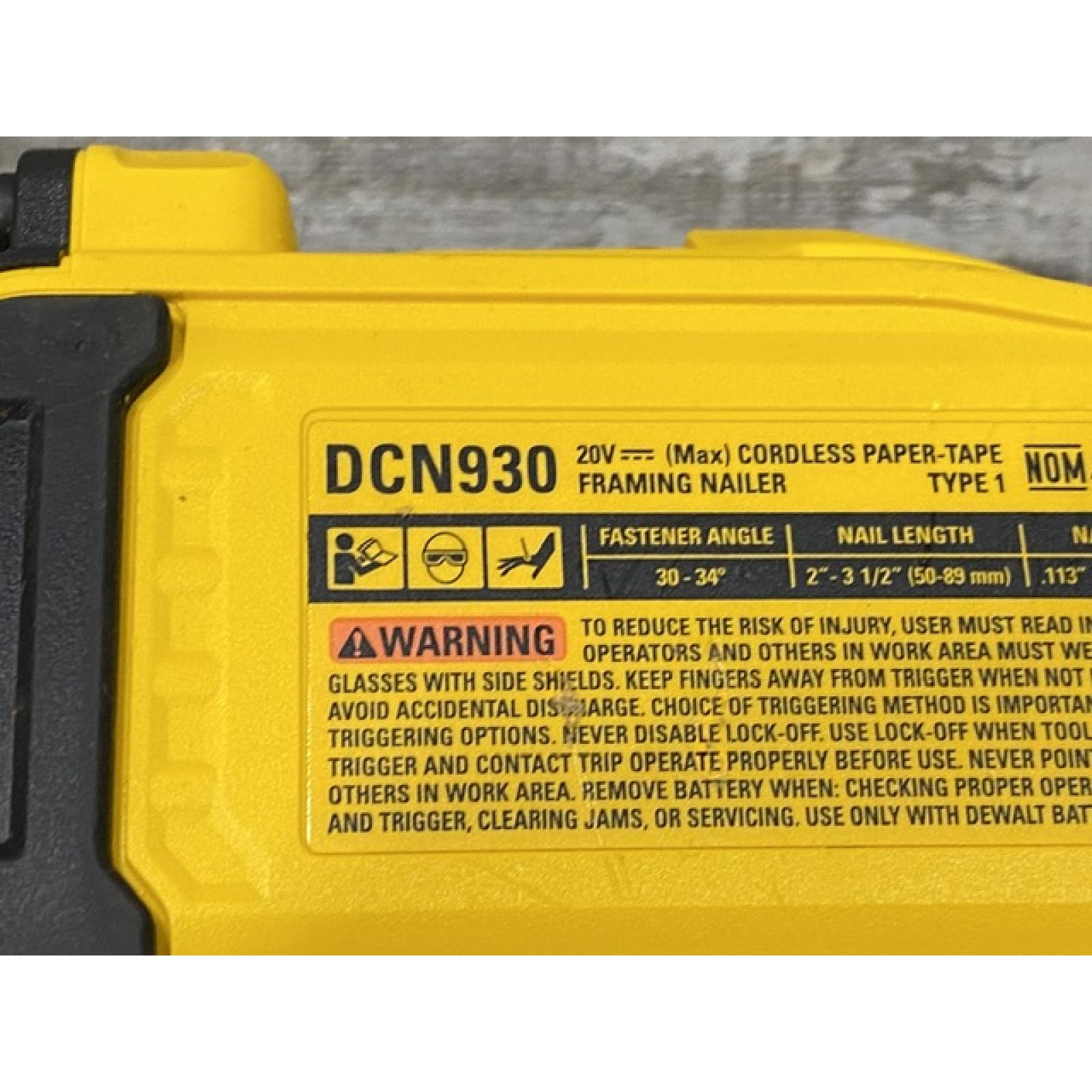 AS-IS DEWALT 20V 30 Degree Cordless Framing Nailer (Tool-Only)