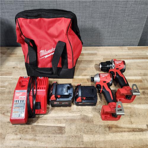 HOUSTON LOCATION - AS - IS Milwaukee 18-Volt Lithium-Ion Brushless Cordless Compact Hammer Drill/Impact Combo Kit