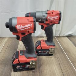 AS-IS MILWAUKEE   M18 FUEL 18V Lithium-Ion Brushless Cordless Hammer Drill and Impact Driver Combo Kit (2-Tool) with 2 Batteries