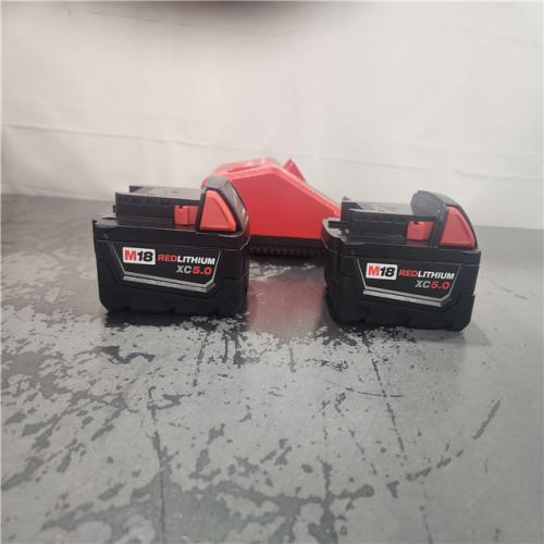 AS-IS- Milwaukee 18-Volt Lithium-Ion XC Starter Kit with Two 5.0Ah Batteries and Charger