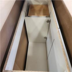 Phoenix NEW Glacier Bay Bannister 43 in. Single Sink Pearl Gray Freestanding Bath Vanity with Granite-Look Colorpoint White Cultured Marble Top