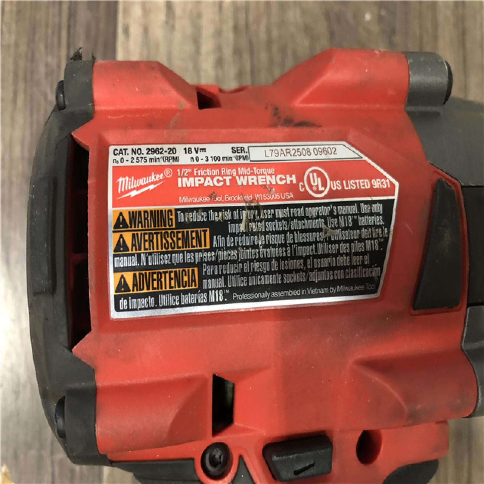 AS-IS Milwaukee FUEL Gen-2 18V Lithium-Ion Brushless Cordless Mid Torque 1/2 in. Impact Wrench w/Friction Ring (Tool-Only)