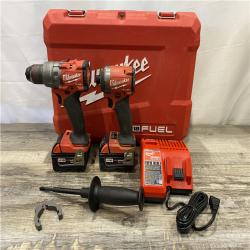 AS-IS Milwaukee FUEL 18V Lithium-Ion Brushless Cordless Hammer Drill and Impact Driver Combo Kit