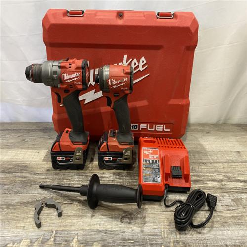 AS-IS Milwaukee FUEL 18V Lithium-Ion Brushless Cordless Hammer Drill and Impact Driver Combo Kit