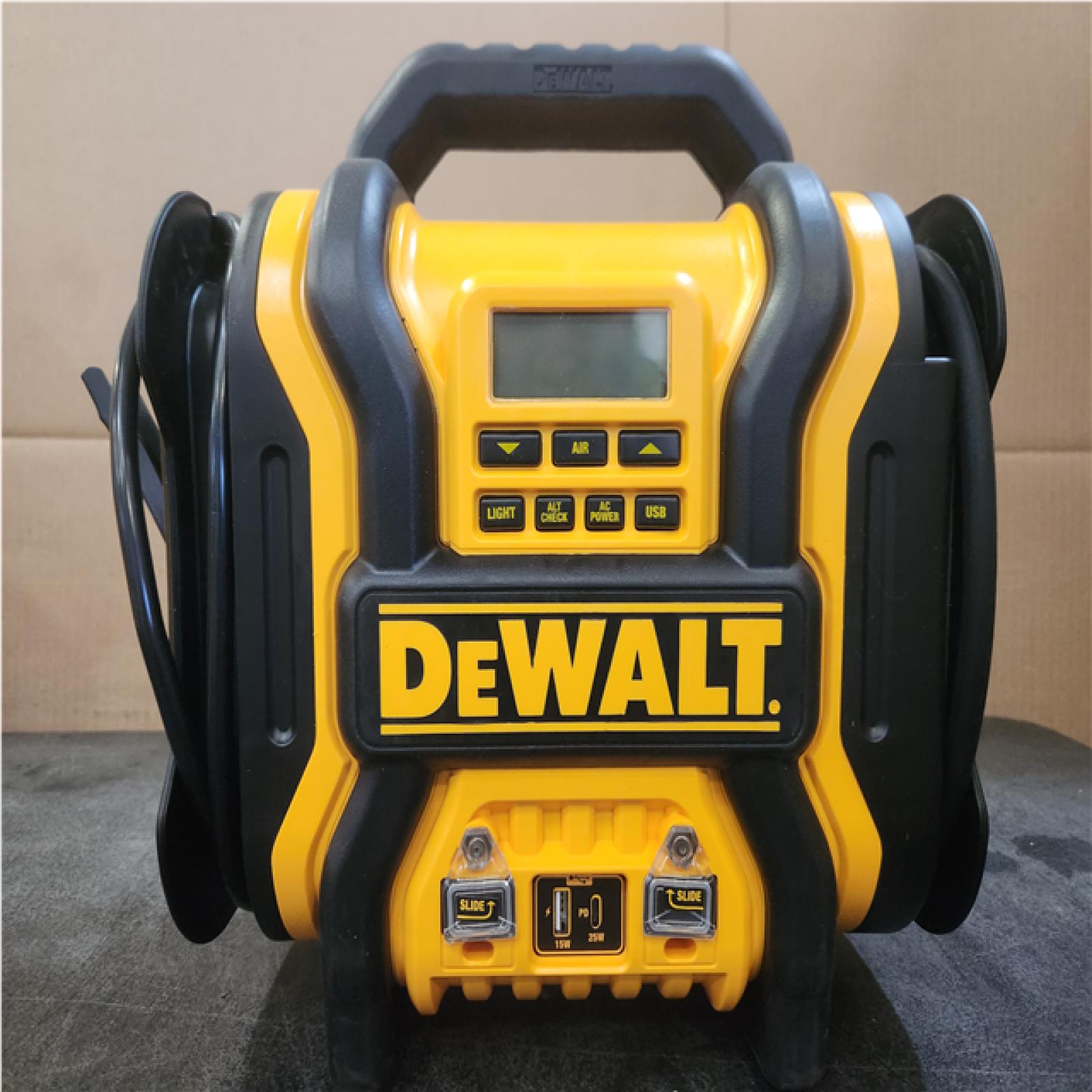 Phoenix NEW DEWALT 2000-Peak Amp Portable Jump Starter with Digital Compressor, USB and AC Power Bank - DXAEPS14