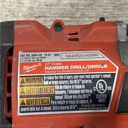 AS-IS Milwaukee FUEL 18V Lithium-Ion Brushless Cordless 1/2 in. Hammer Drill/Driver (Tool-Only)