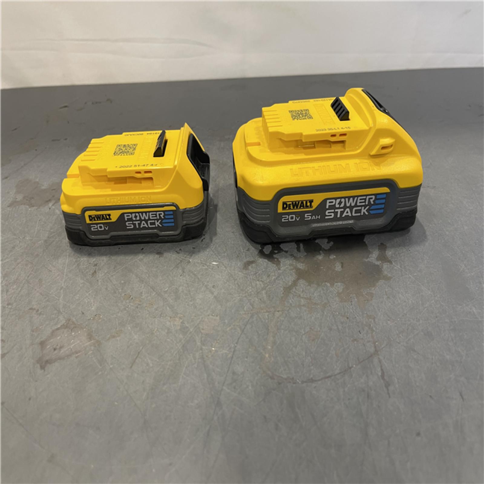 AS-IS - Dewalt 20V MAX POWERSTACK Lithium-Ion Batteries and Charger Starter Kit