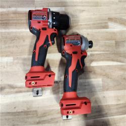 HOUSTON LOCATION - AS-IS Milwaukee M18 18V Lithium-Ion Brushless Cordless Compact Drill/Impact Combo Kit