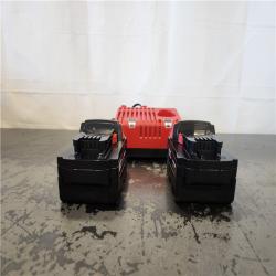 AS-IS-- Milwaukee 18-Volt Lithium-Ion XC Starter Kit with Two 5.0Ah Batteries and Charger