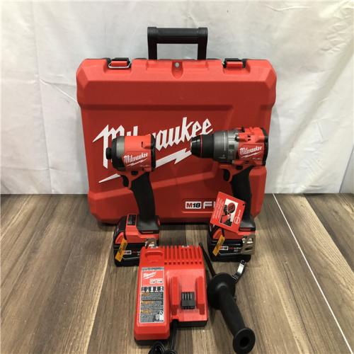 AS-IS Milwaukee FUEL 18V Lithium-Ion Brushless Cordless Hammer Drill and Impact Driver Combo Kit