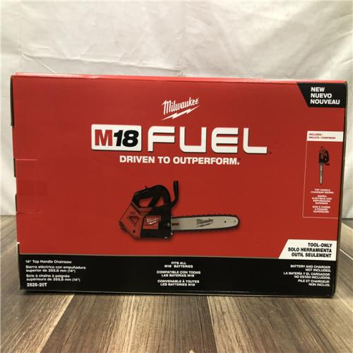 NEW- Milwaukee  FUEL 14 in. 18V Lithium-Ion Brushless Cordless Battery Top Handle Chainsaw (Tool Only)