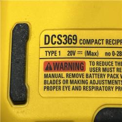 AS-IS DEWALT ATOMIC 20V MAX Cordless Brushless Compact Reciprocating Saw (Tool Only)