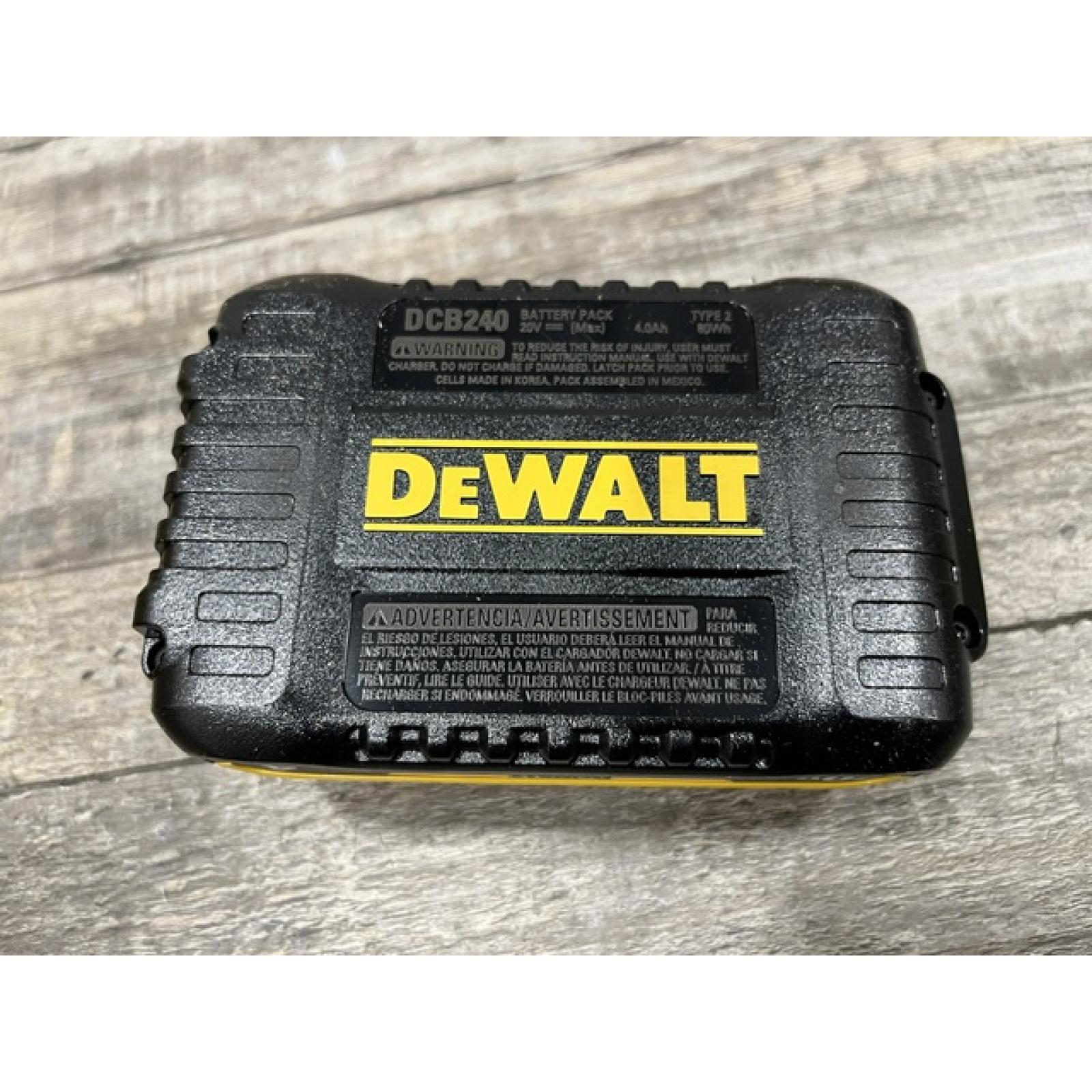 AS-IS DEWALT 20-Volt MAX Lithium-Ion 4.0Ah Battery with 12-Volt to 20-Volt MAX Charger