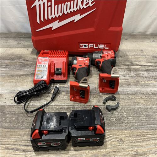 AS-IS Milwaukee FUEL 18V Lithium-Ion Brushless Cordless Hammer Drill and Impact Driver Combo Kit