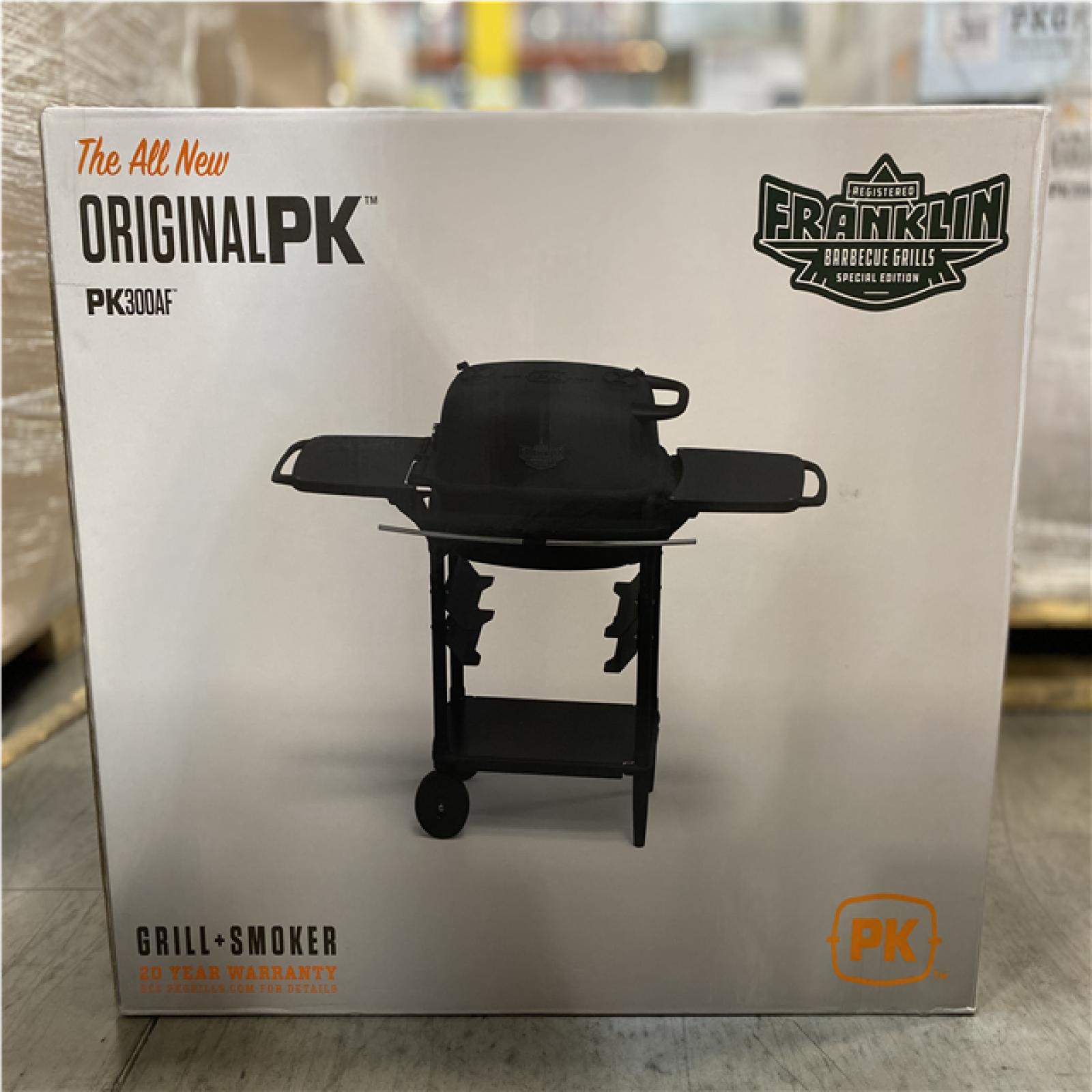 DALLAS LOCATION - NEW! - AARON FRANKLIN Cast Aluminum Portable Charcoal Grill in Black PK300 (TRAYS SOLD SEPERATELY)