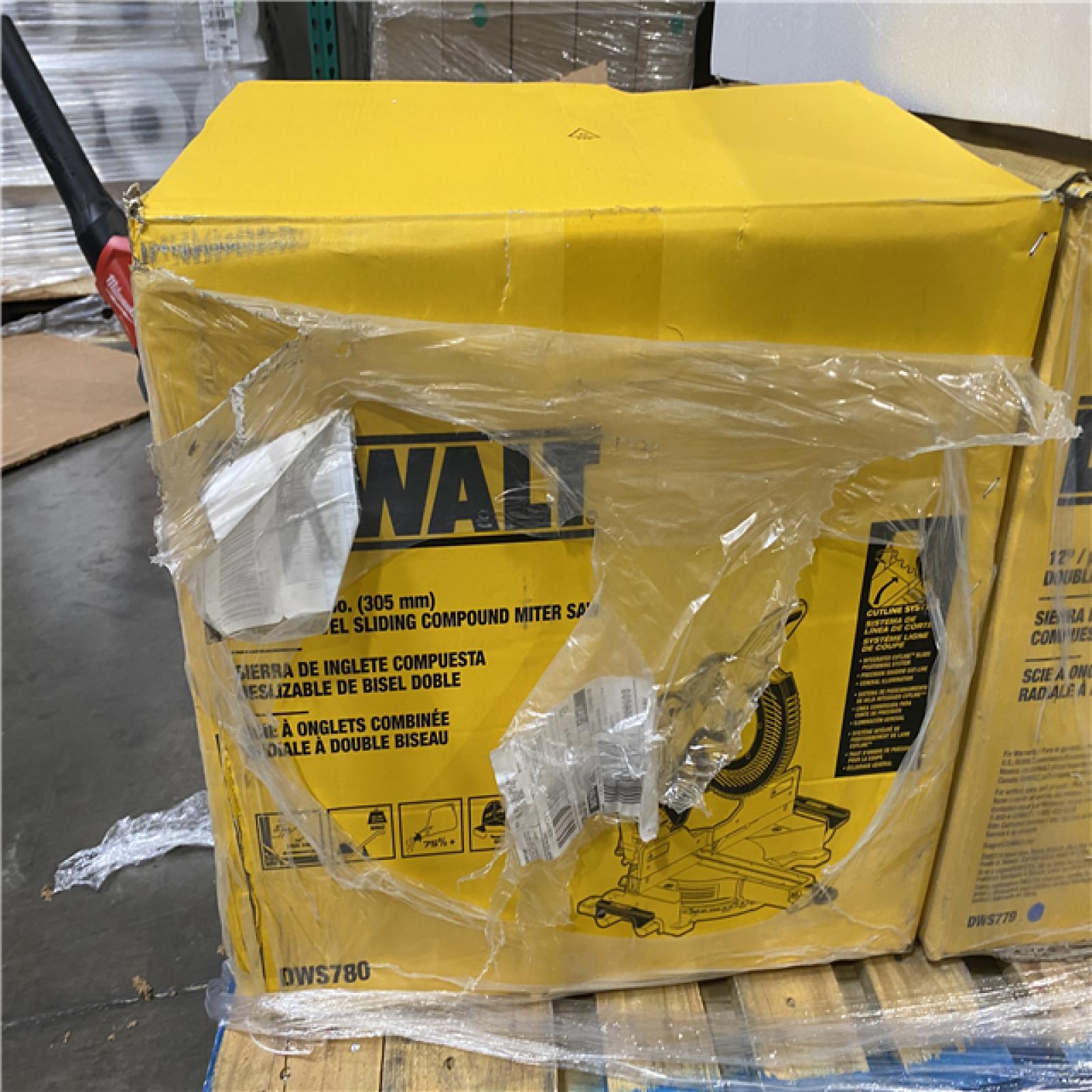 As-Is- DEWALT 15 Amp Corded 12 in. Double Bevel Sliding Compound Miter Saw