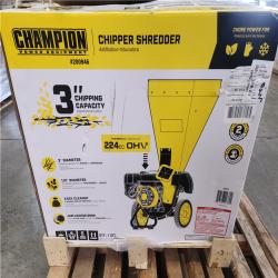 Phoenix NEW Champion Power Equipment 3 in. Dia 224 cc 2-in-1 Upright Gas Powered Wood Chipper Shredder