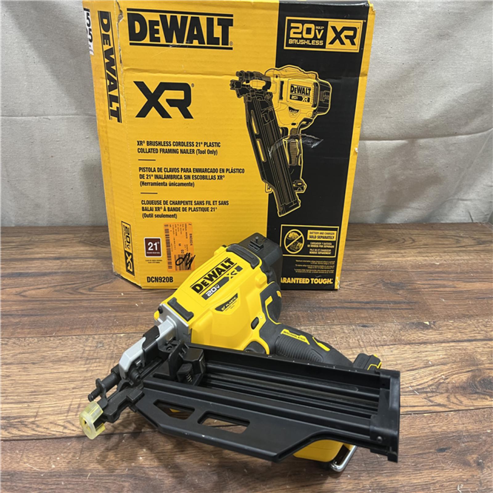 AS-IS DEWALT 20-Volt 21Â° Cordless Framing Nailer (Tool-Only)