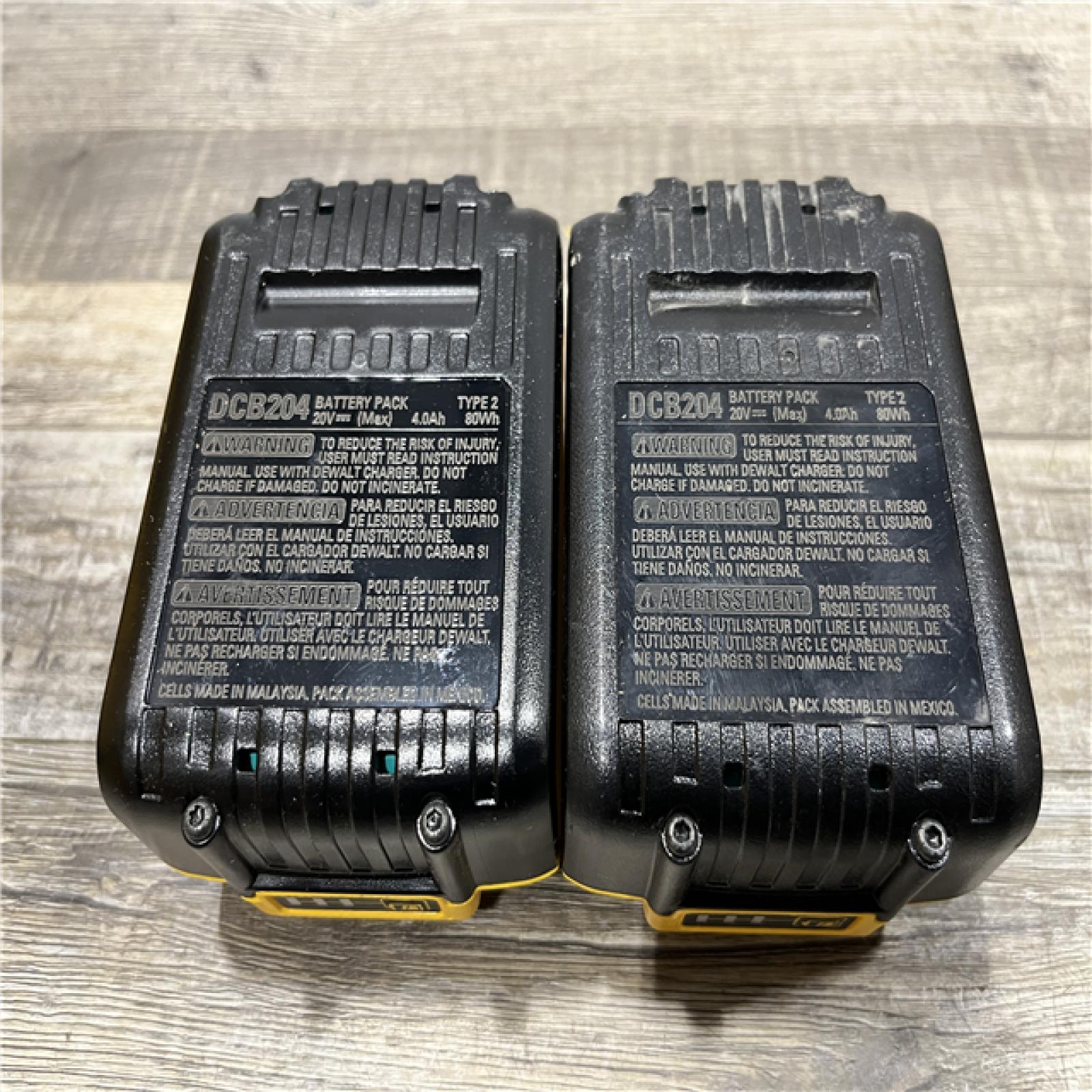 AS-IS DEWALT 20V MAX Premium Lithium-Ion 4.0Ah Battery Pack (2 Pack)