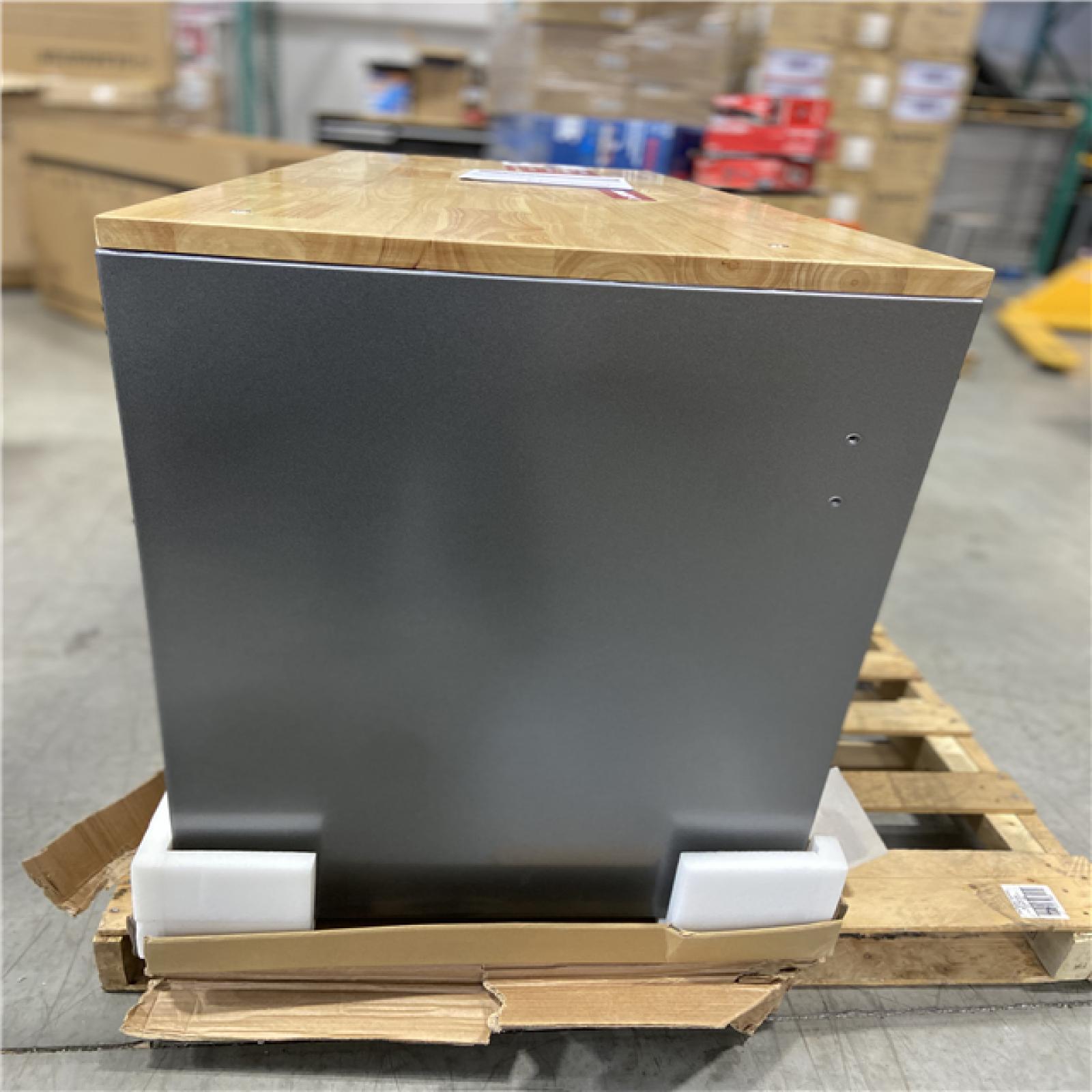 DALLAS LOCATION - Husky 61 in. W x 24 in. D Standard Duty 10-Drawer Mobile Workbench Tool Chest with Sliding Bin Storage Drawer in Silver