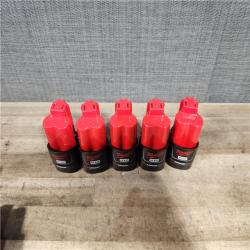 HOUSTON LOCATION - AS-IS MILWAUKEE BATTERY PACK QTY - 15