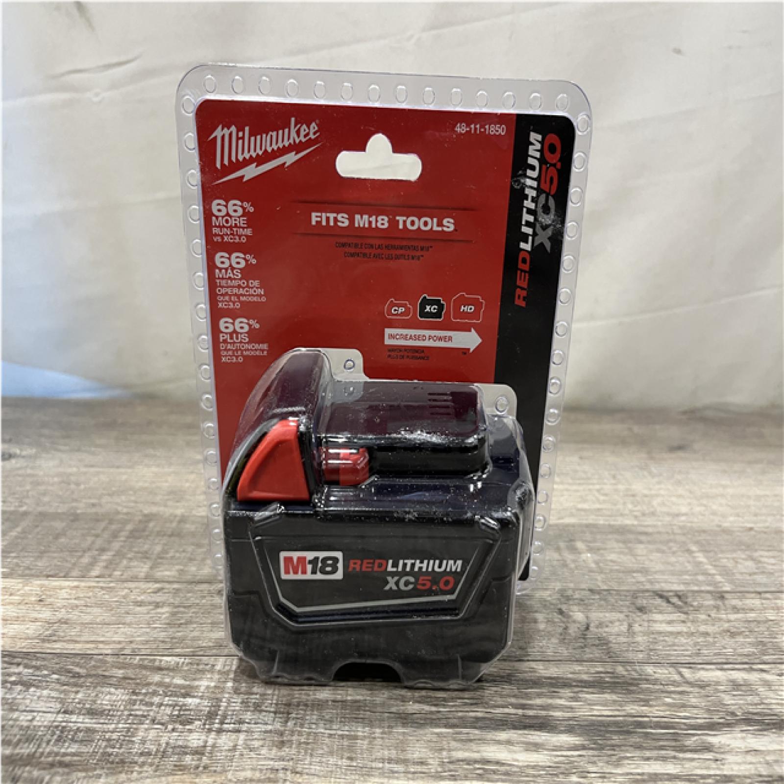 NEW - Milwaukee 18-Volt 5.0 Ah Lithium-Ion XC Extended Capacity Battery Pack