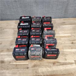HOUSTON LOCATION - AS-IS MILWAUKEE BATTERY PACK QTY - 15