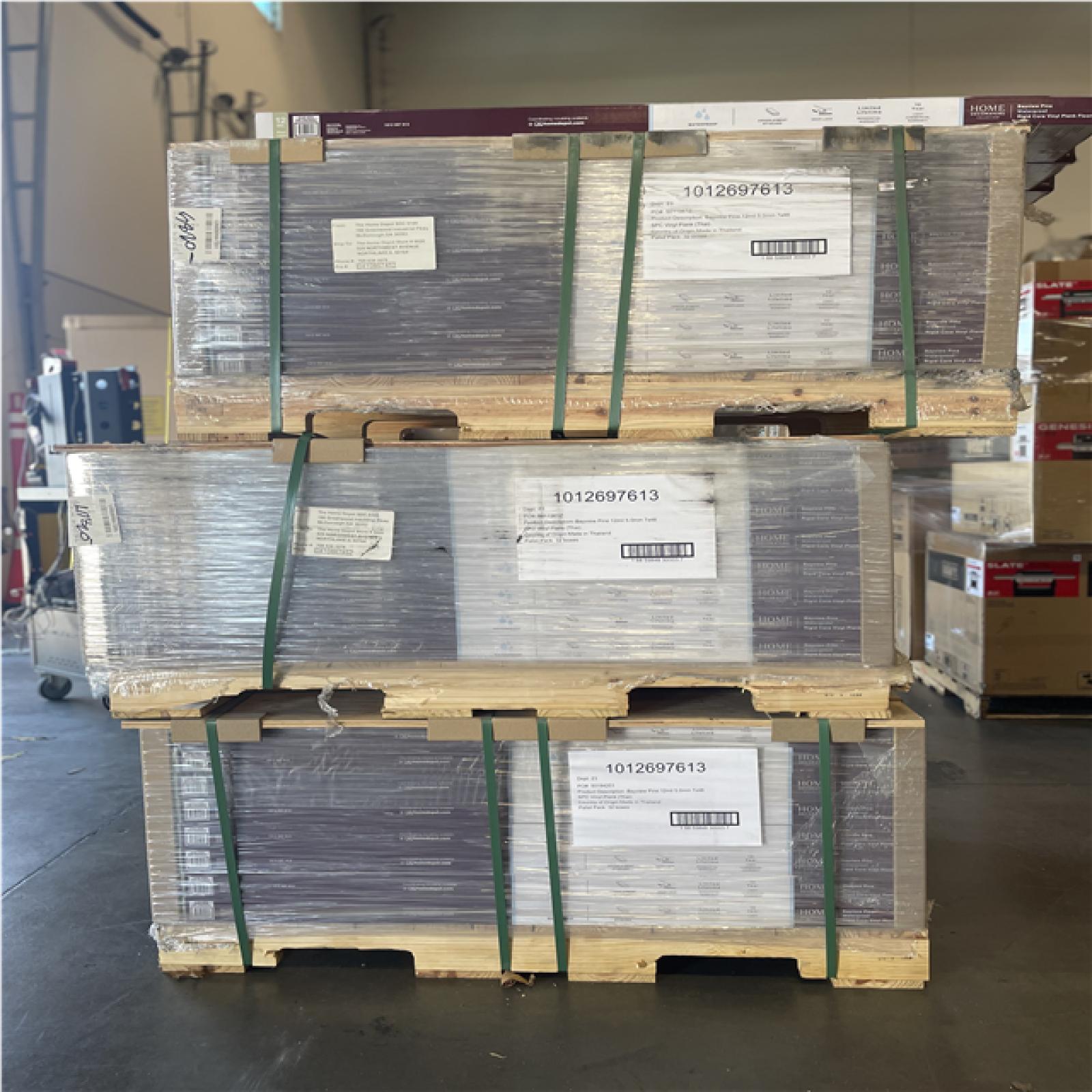 DALLAS LOCATION- HOME DECORATORS Bayview Pine 12 MIL x 7 in. W x 48 in. L  Flooring (23.8 sq. ft. /Case)(100 CASES)