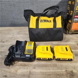 HOUSTON LOCATION - AS-IS Dewalt DCK225D2 20V MAX ATOMIC Brushless Compact Lithium-Ion 1/2 in. Cordless Drill Driver and 1/4 in. Impact Driver Combo Kit with 2 Batteries 2 Ah