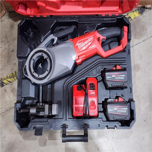 HOUSTON LOCATION - AS-IS M18 Fuel One-Key Cordless Brushless Pipe Threader Kit with (2) 12.0Ah Batteries and Case