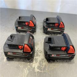AS-IS  - Milwaukee M18 18-Volt Lithium-Ion Compact Battery Pack Kit (4 Pack)