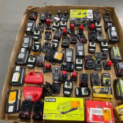 DALLAS LOCATION - AS-IS BATTERY AND CHARGERS PALLET
